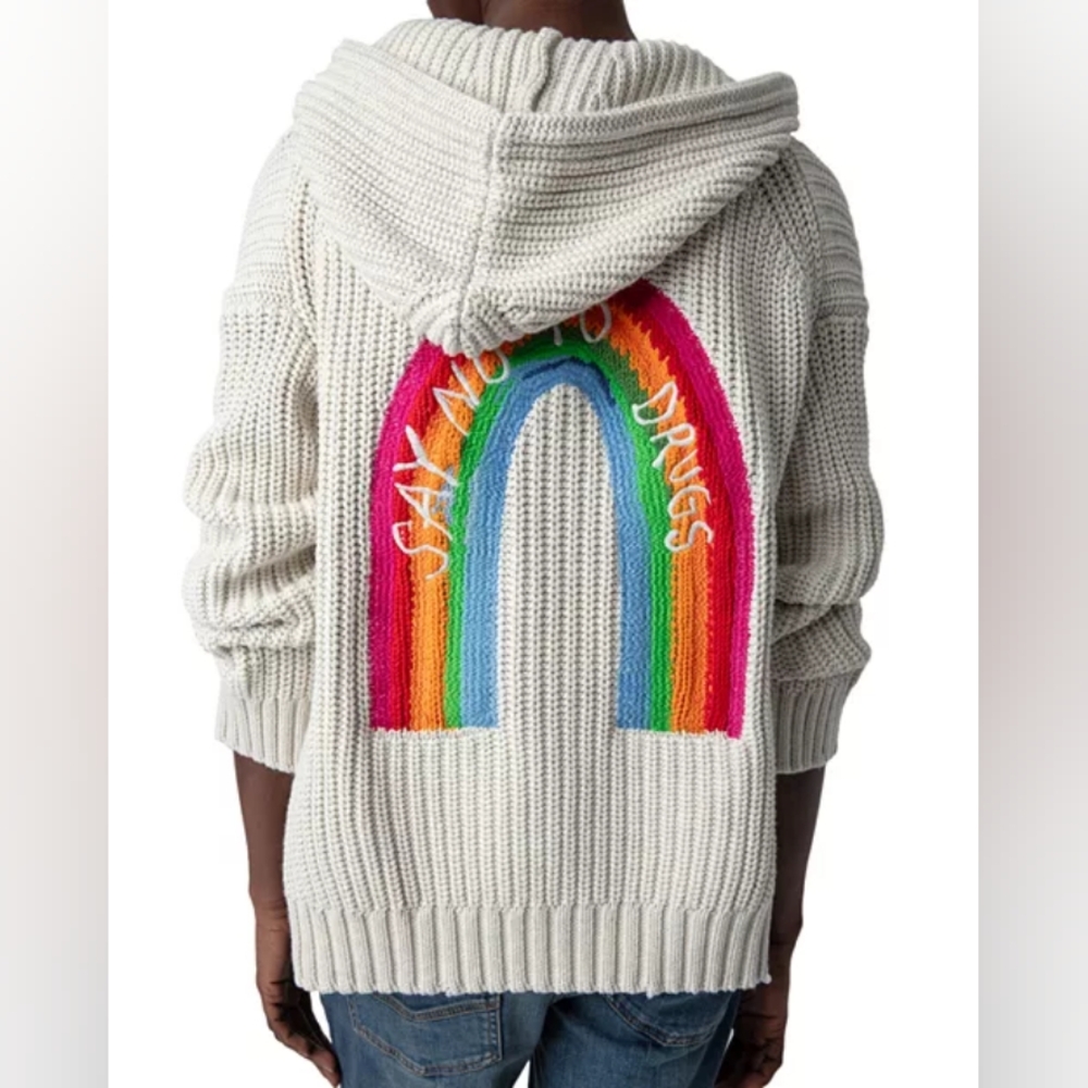 Zadig & VoltaireAnya Zippered Hooded Embroidered Cardigan